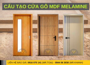 Cấu tạo cửa gỗ MDF Melamine - Nguyễn Vũ Door