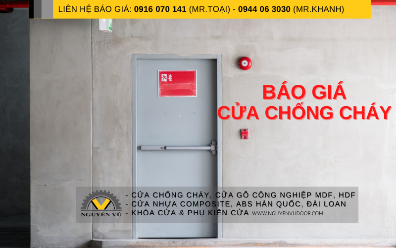 Báo giá cửa chống cháy Nguyễn Vũ Door